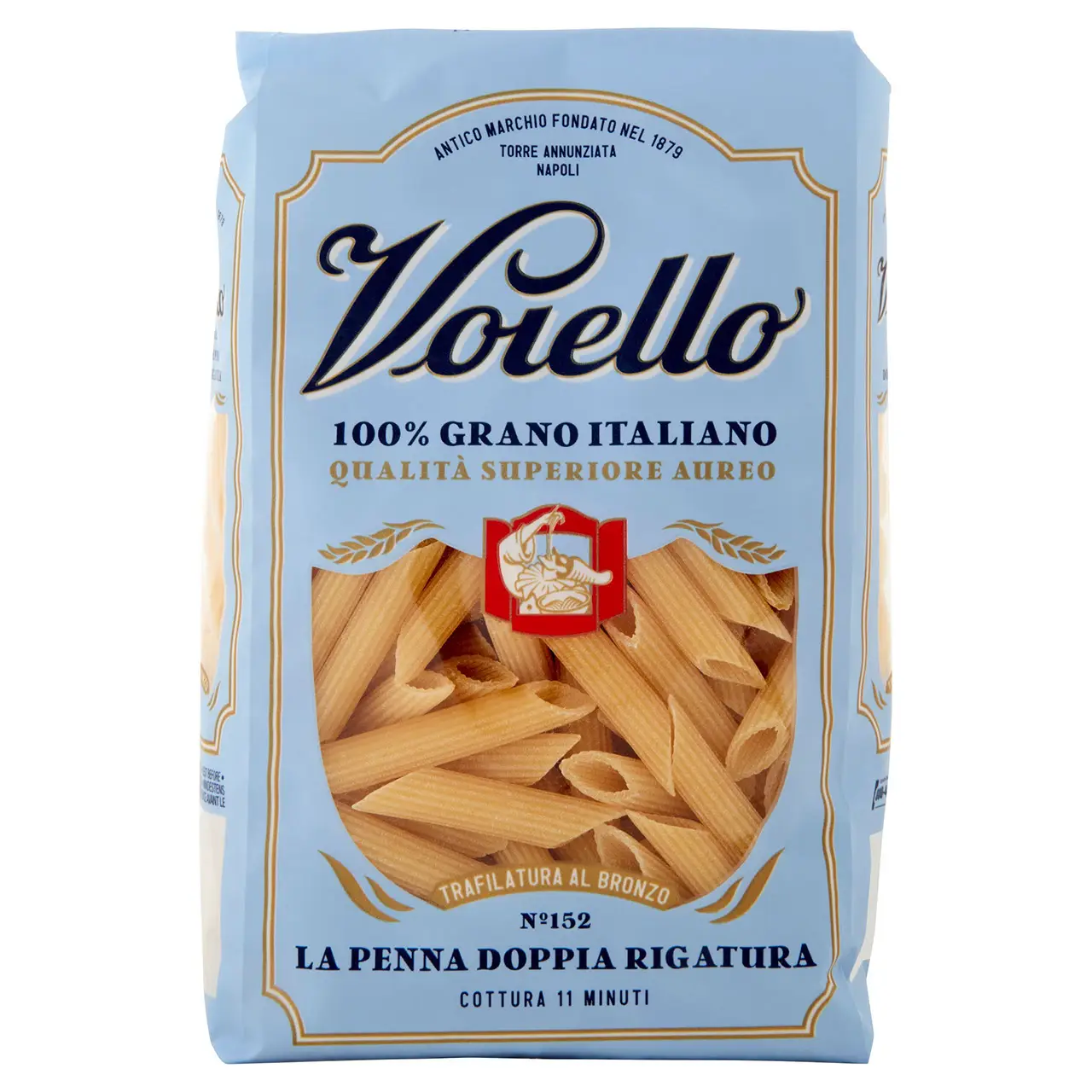 Voiello Pasta | Voiello Pasta La Penna Doppia Rigatura N°152 | Bucatini Voiello Pasta | Italian Pasta | 17,6 Ounce Total