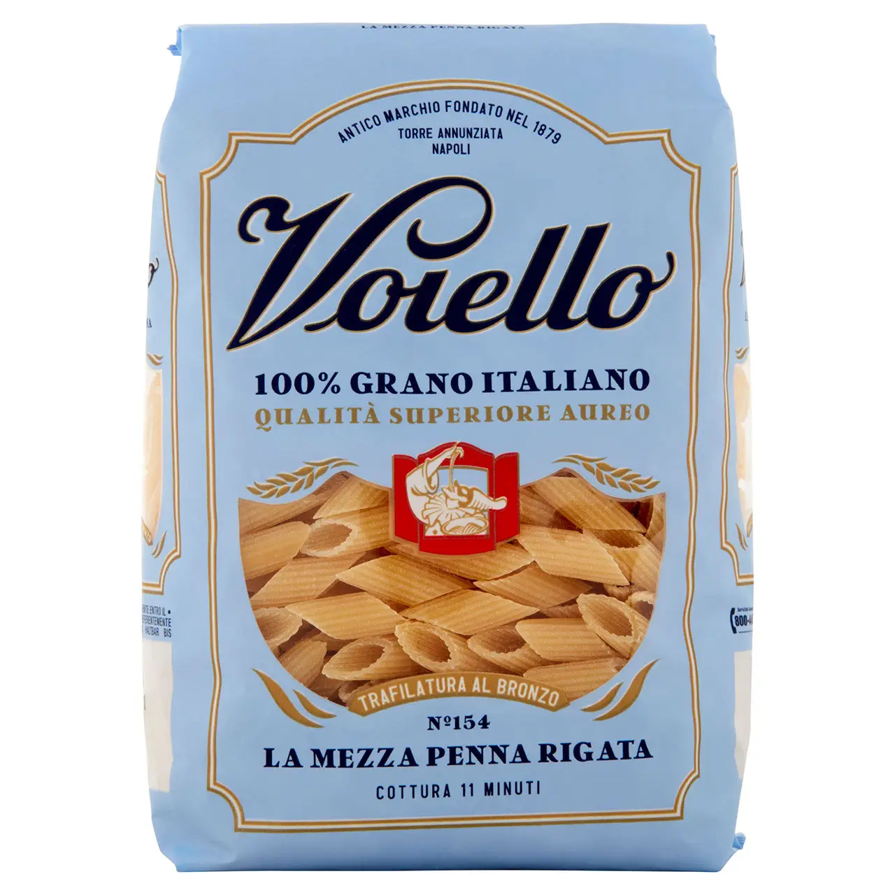 Voiello Pasta | Voiello La Mezza Penna Rigata | Bucatini Voiello Pasta | Italian Pasta | 17,6 Ounce Total