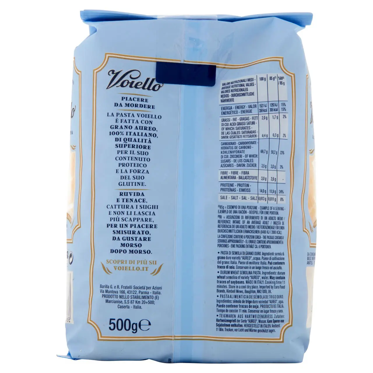 Voiello Pasta | Voiello La Mezza Penna Rigata | Bucatini Voiello Pasta | Italian Pasta | 17,6 Ounce Total - Image 5