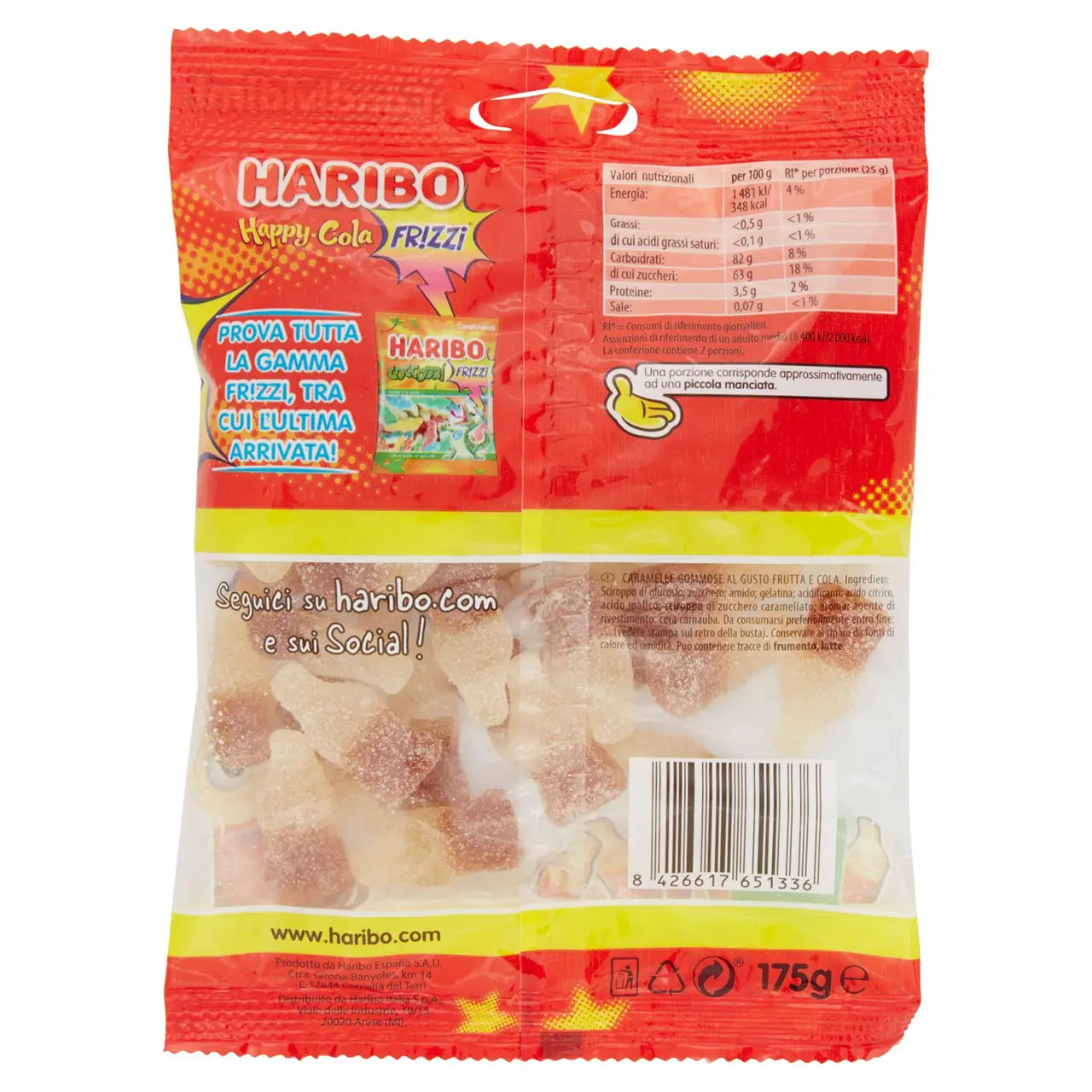 Haribo Licorice | Haribo Happy-Cola Fr!Zzi | Haribo Gummies | Haribo Candy | 6,1 Ounce Total - Image 7