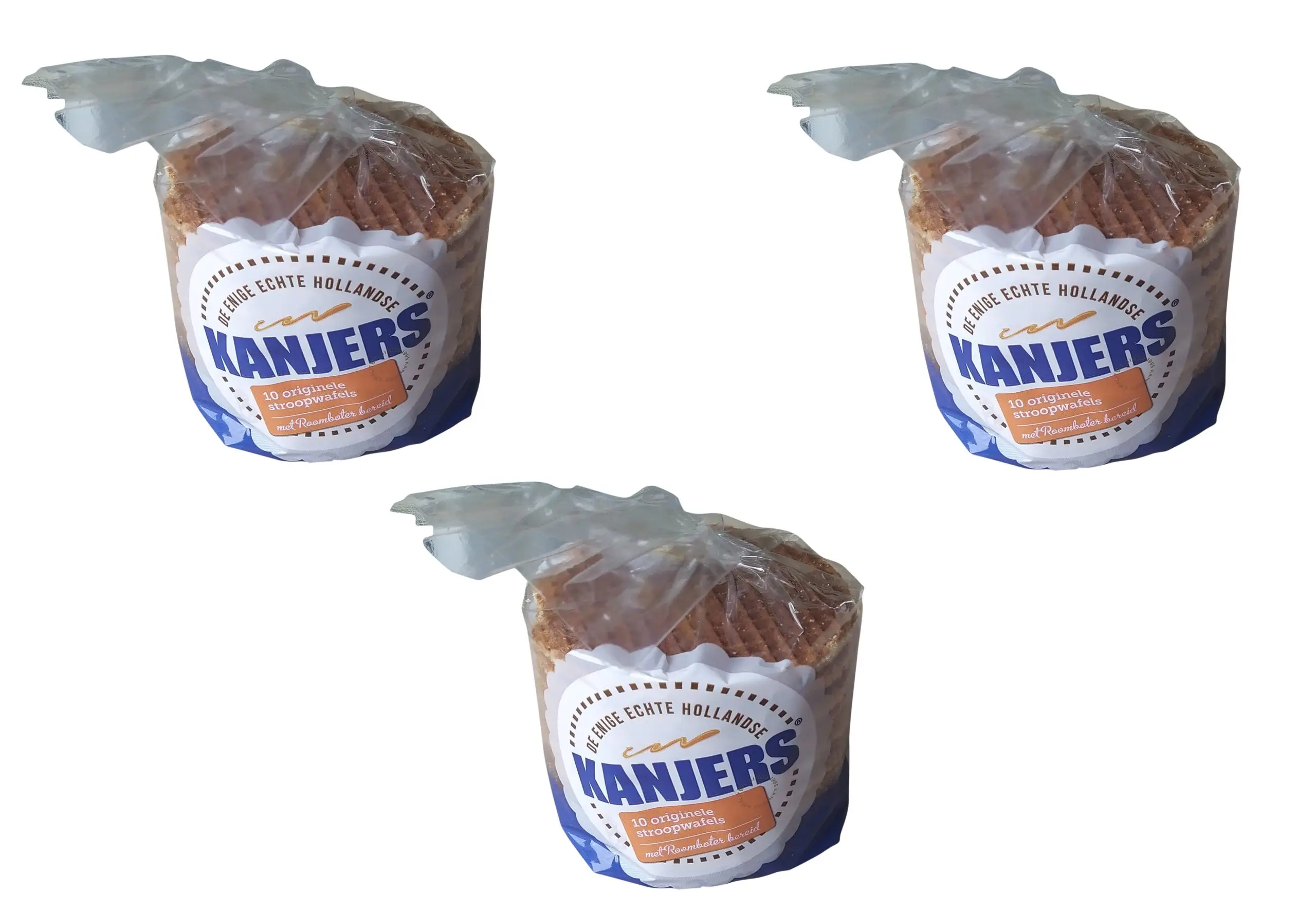 Kanjers Stroopwafels [3er-Pack] | Karamellwaffeln aus Holland | Kanjers | Original Stroopwafels 10 Stück x 3 Packungen | Gesamtgewicht 42,3 Unzen