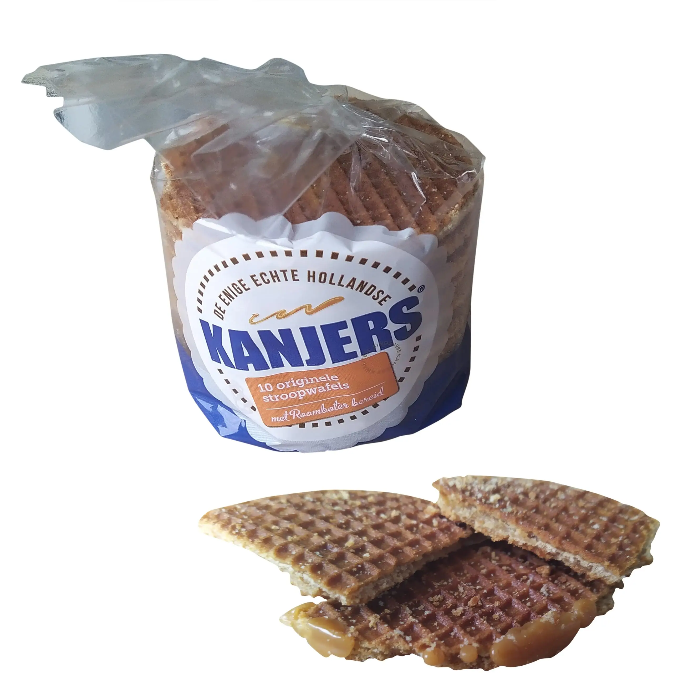 Stroopwafels Holland | Caramel Wafers from Holland | Kanjers | Original Stroopwafels 10 pieces | Total Weight 14.11 ounce