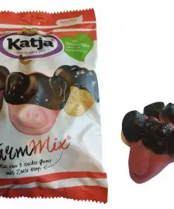 Bonbons gélifiés Katjes | Bonbons Katja à la réglisse hollandaise et aux fruits | Bonbons Katjes à la réglisse et aux fruits en forme d'animaux de la ferme | 10,58 onces