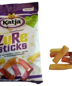Bonbons gélifiés Katjes | Bâtonnets acidulés | Bonbons Katja | Assortiment de 4 saveurs fruitées | 9,7 oz