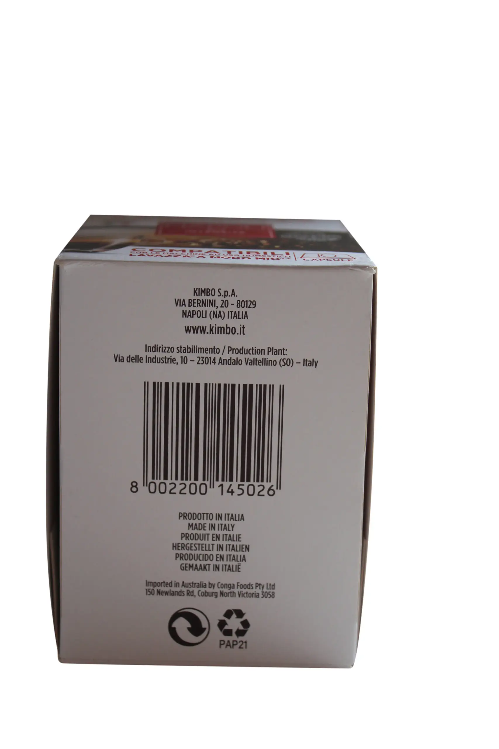 Kimbo Espresso | Kimbo | Kimbo Espresso Naples | Kimbo Pods | 2.64 Ounce Total Weight - Image 2