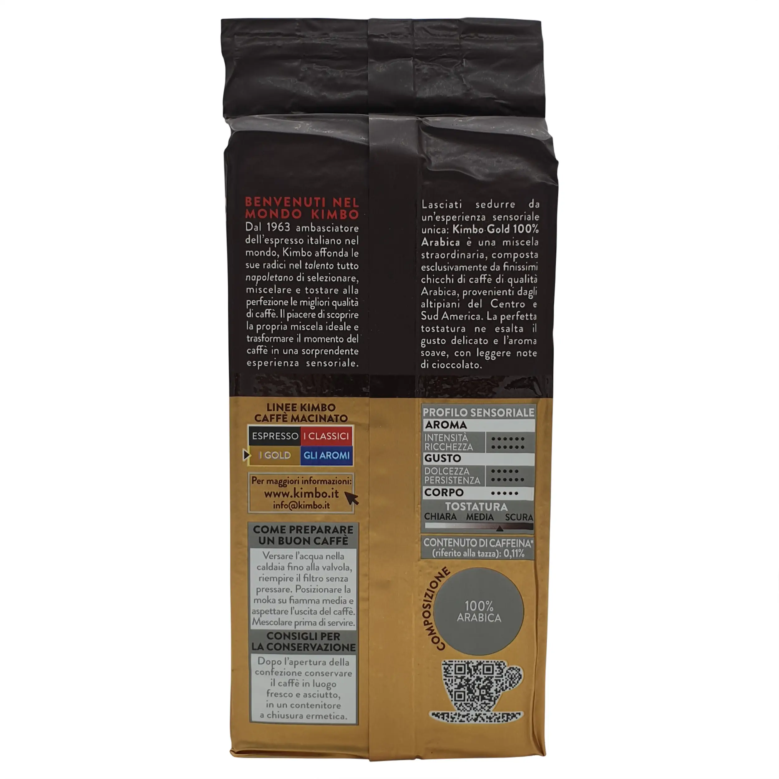 Kimbo Espresso | Kimbo Gold | Kimbo, Gold 100% Arabica 250 G | Kimbo | 8.81 Ounce Total Weight - Image 5