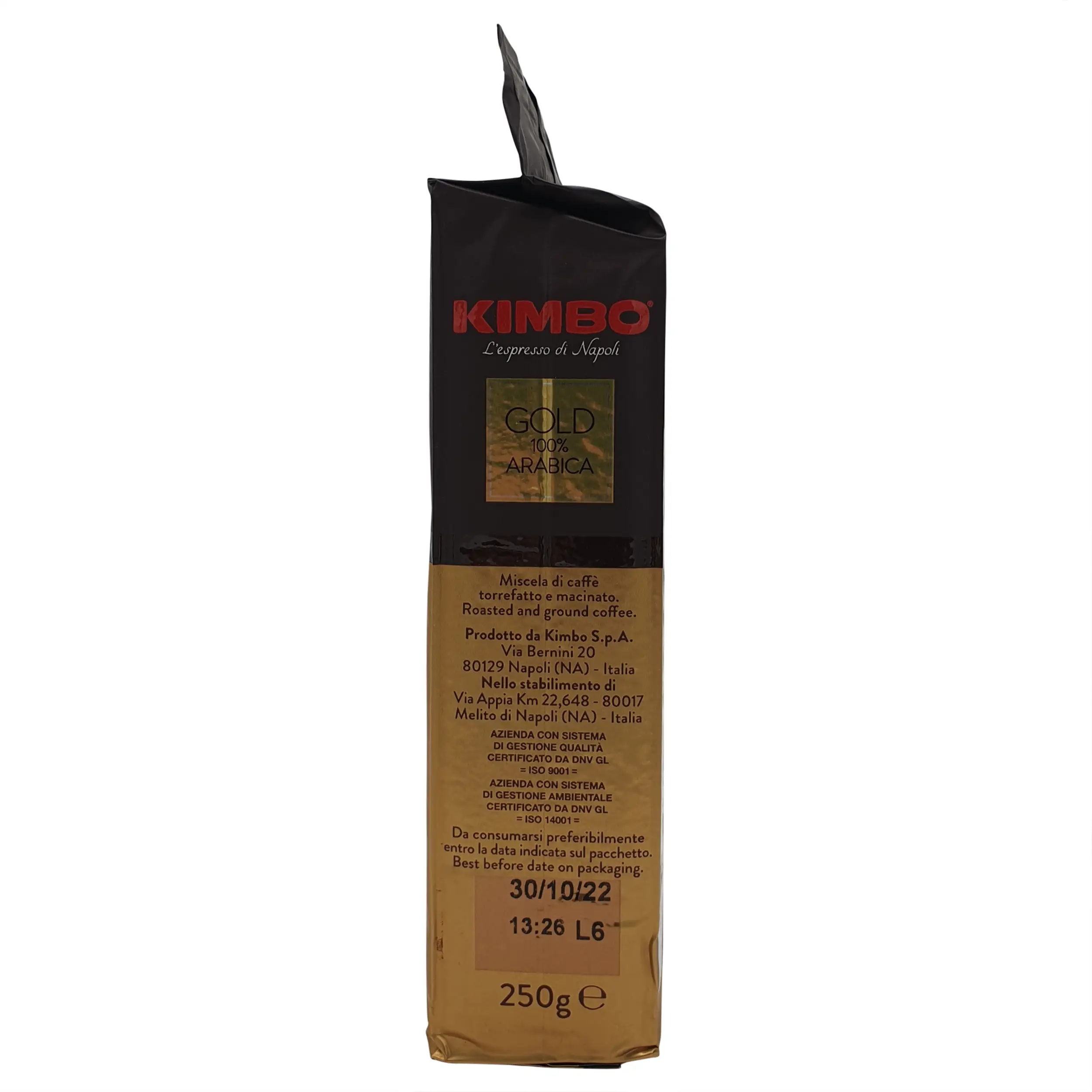 Kimbo Espresso | Kimbo Gold | Kimbo, Gold 100% Arabica 250 G | Kimbo | 8.81 Ounce Total Weight - Image 4