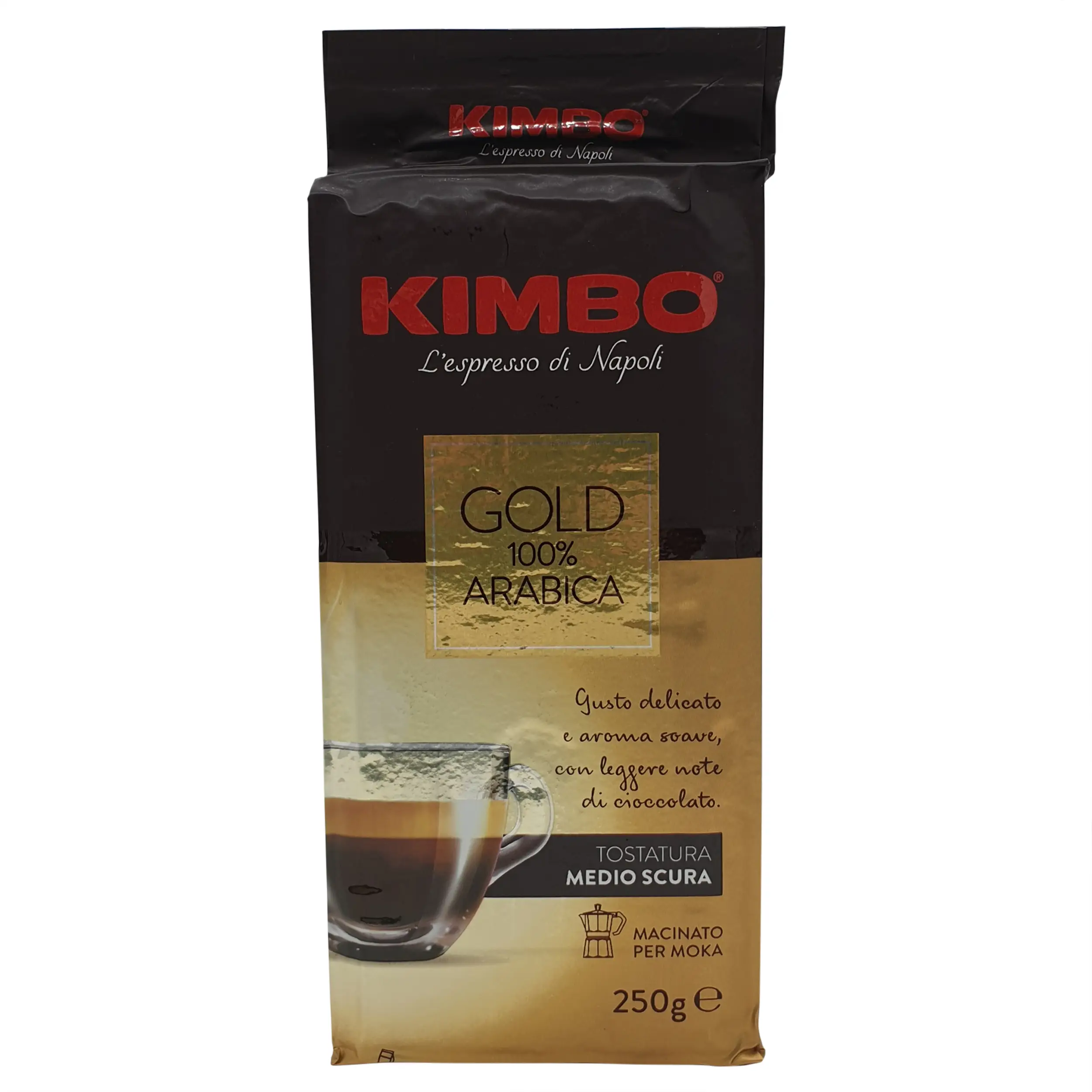Kimbo Espresso | Kimbo Gold | Kimbo, Gold 100% Arabica 250 G | Kimbo | 8.81 Ounce Total Weight - Image 2