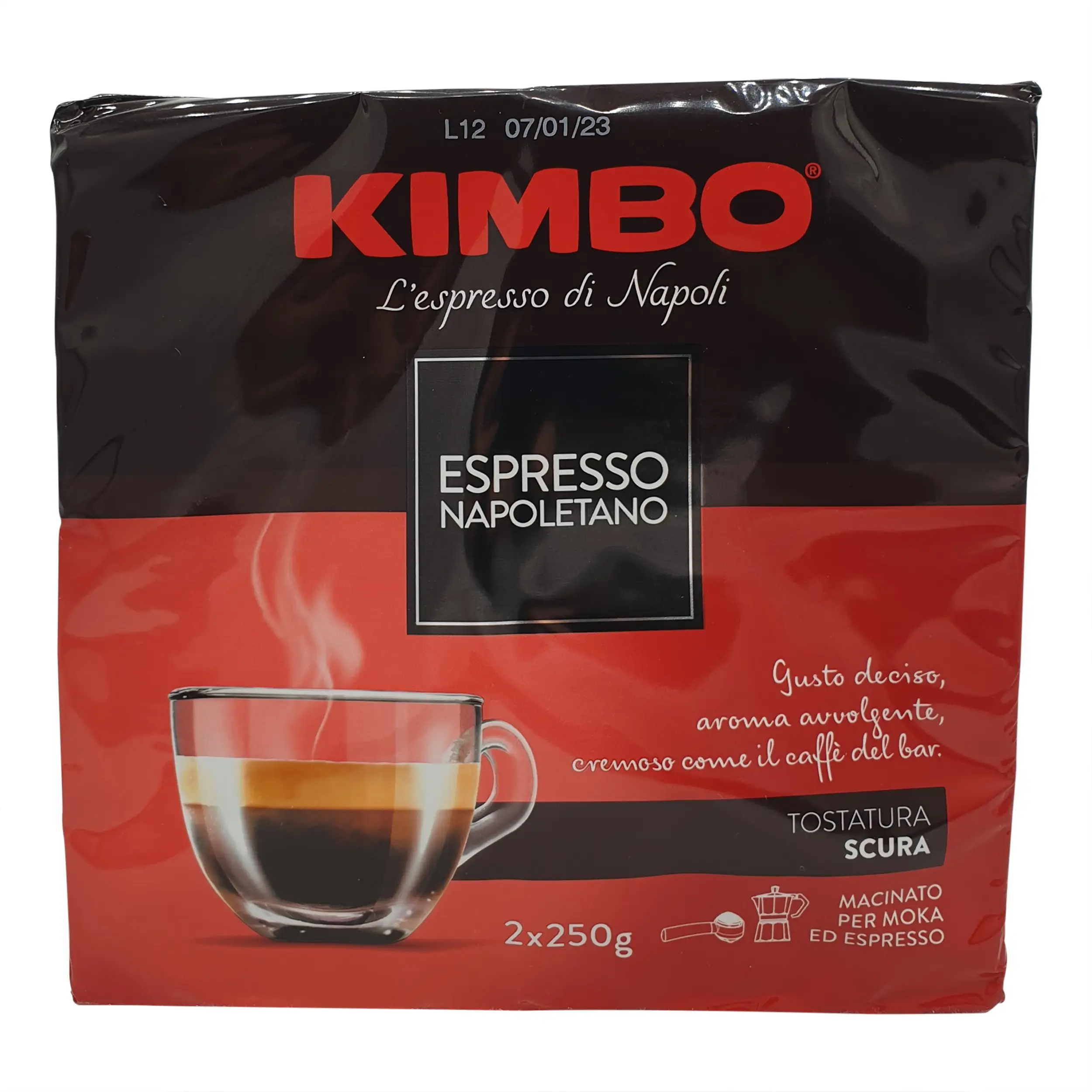 Kimbo Espresso | Kimbo | Kimbo, Espresso Napoletano Conf. 2X250 G | Kimbo Espresso Ground | 17.63 Ounce Total Weight