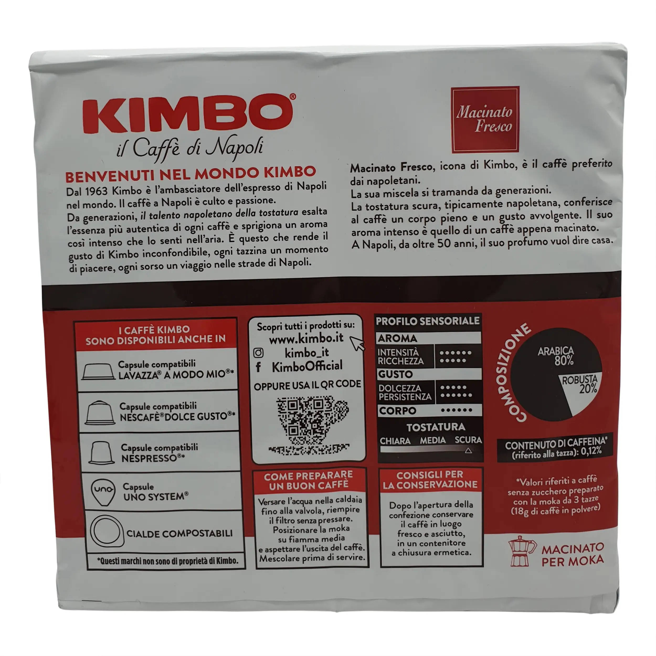 Kimbo Espresso | Kimbo Macinato Fresco | Kimbo Macinato Fresco Conf. 2X250 G | Kimbo Espresso Ground | 17.63 Ounce Total Weight - Image 3