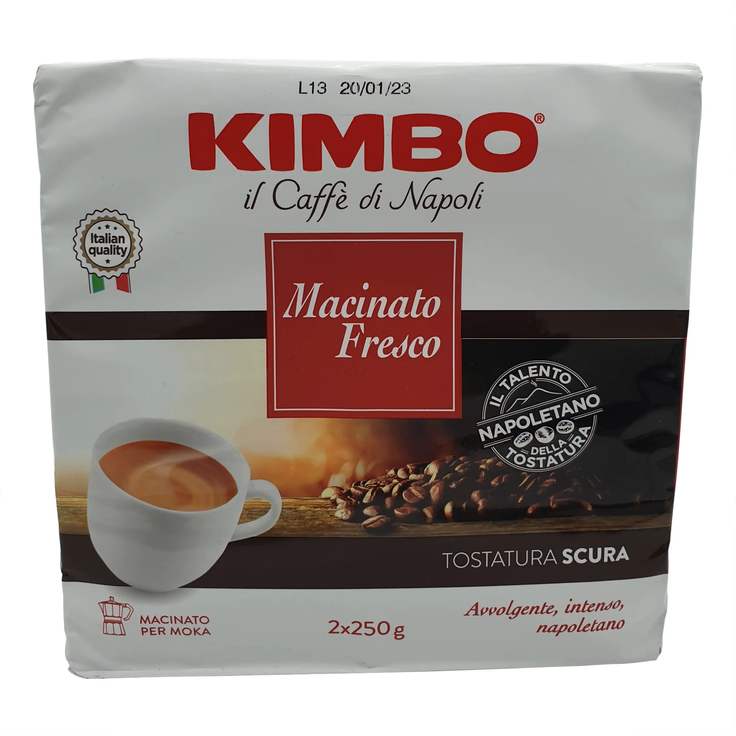 Kimbo Espresso | Kimbo Macinato Fresco | Kimbo Macinato Fresco Conf. 2X250 G | Kimbo Espresso Ground | 17.63 Ounce Total Weight