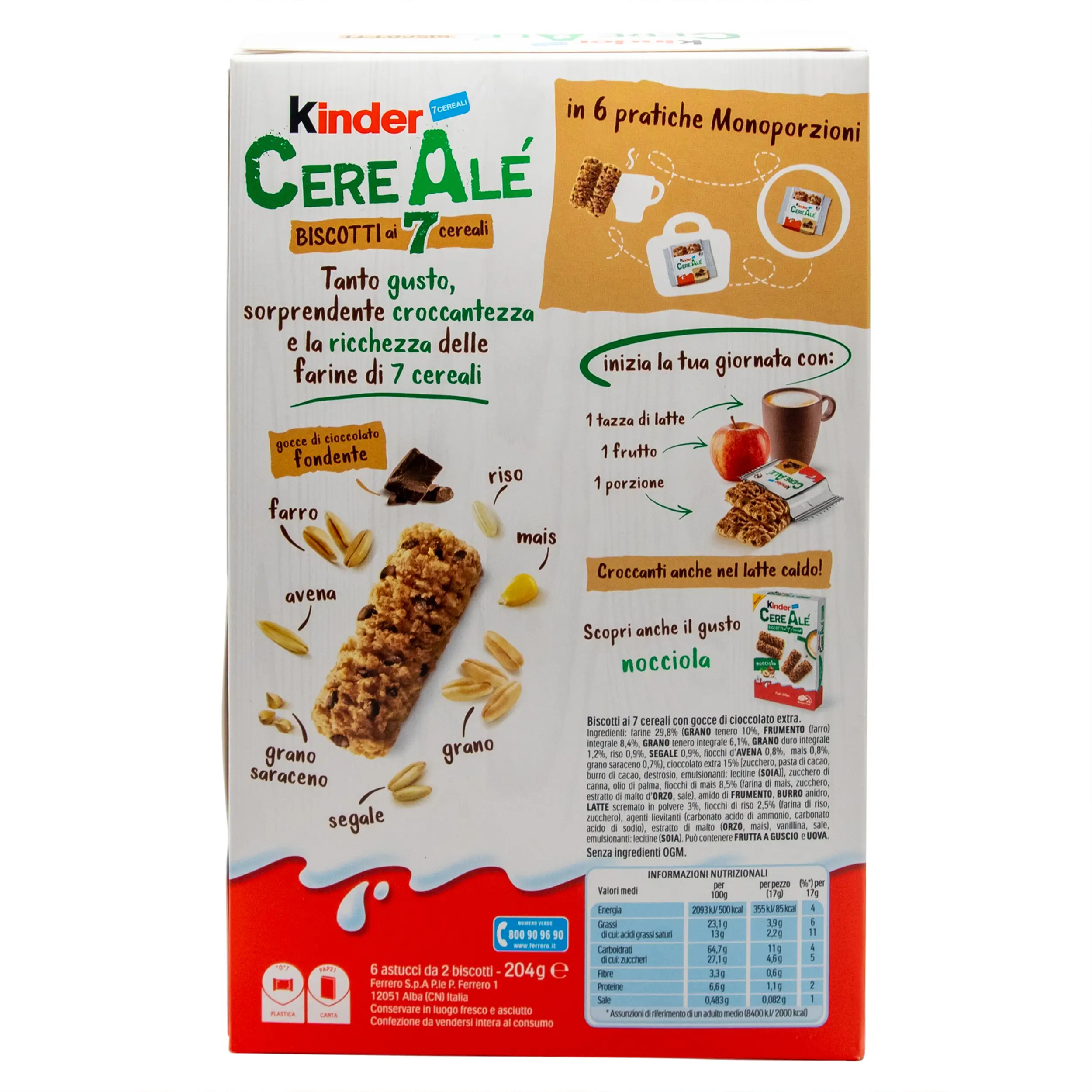 Kinder Bar | Kinder Milk Chocolate | Kinder Cereal Cookies with Chocolate Drops | Kinder Chocolate Bar | 7.19 Ounce Total Weight - Image 4