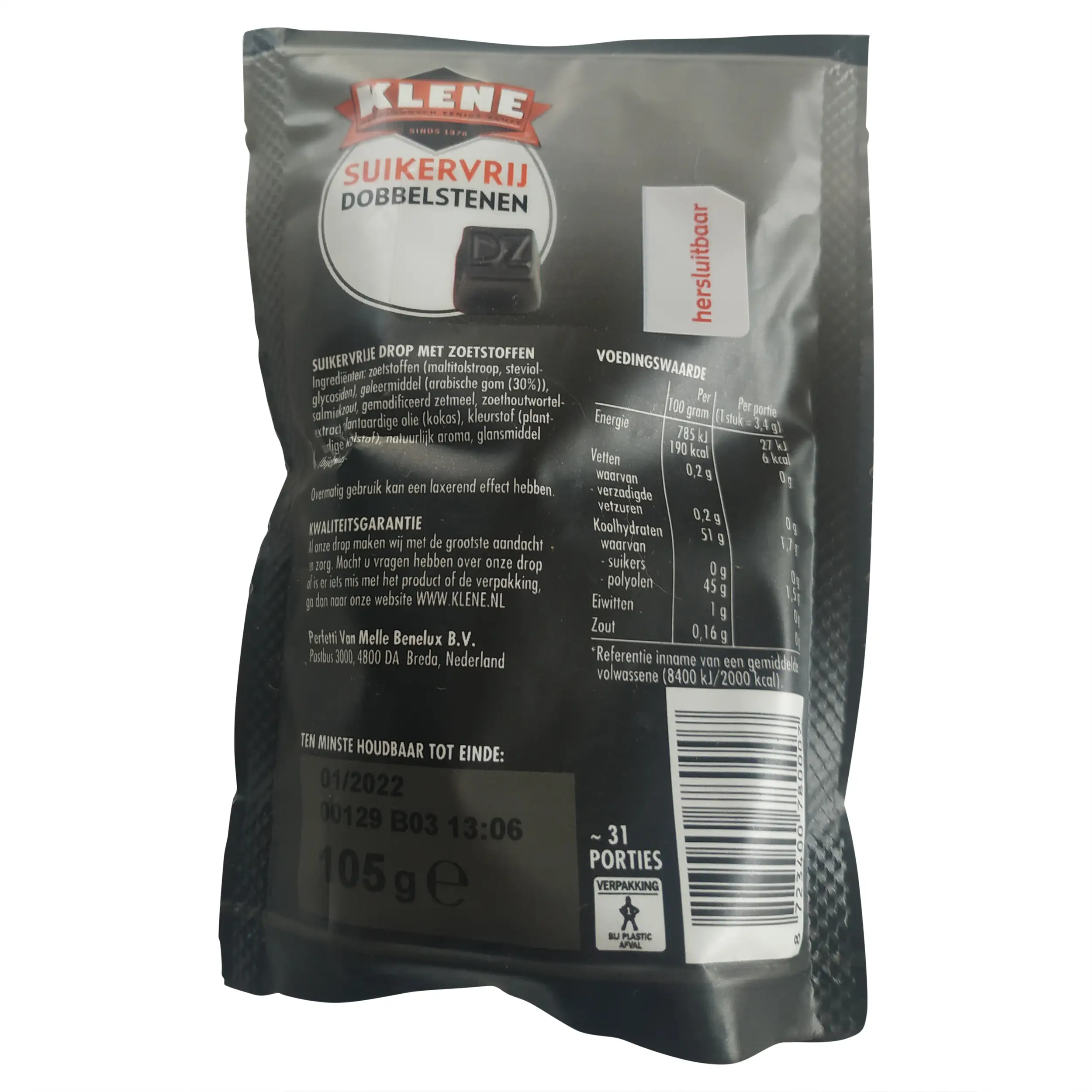 Klene Licorice | Double Salted Dice Bag | Pack of 12 | Dutch Licorice | Sugarfree Licorice | 46 Oz | 1320 Gr - Image 5