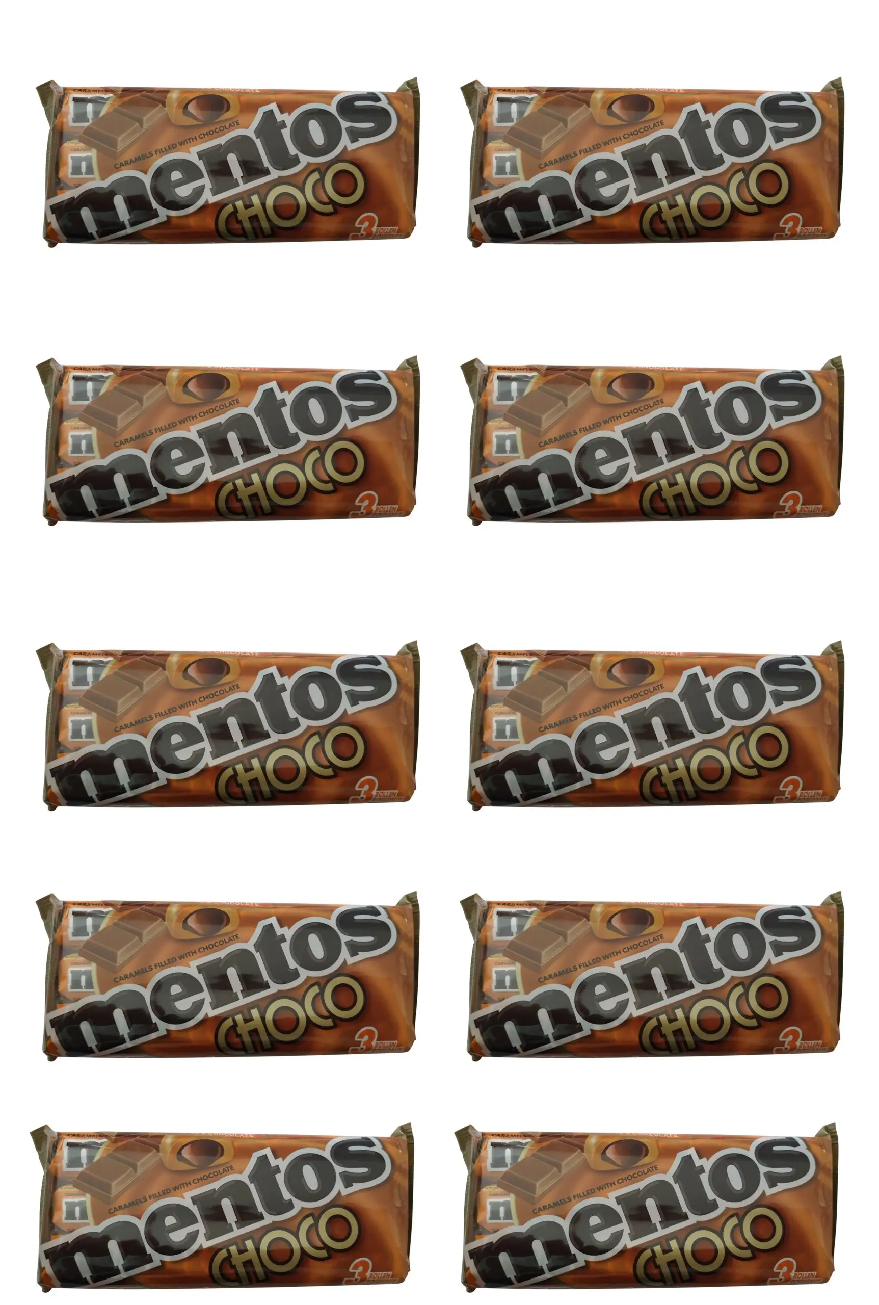 Doces Mentos | Mentos Choco | Mentos Caramelo | Embalagem com 10 produtos | Peso total de 40,21 onças