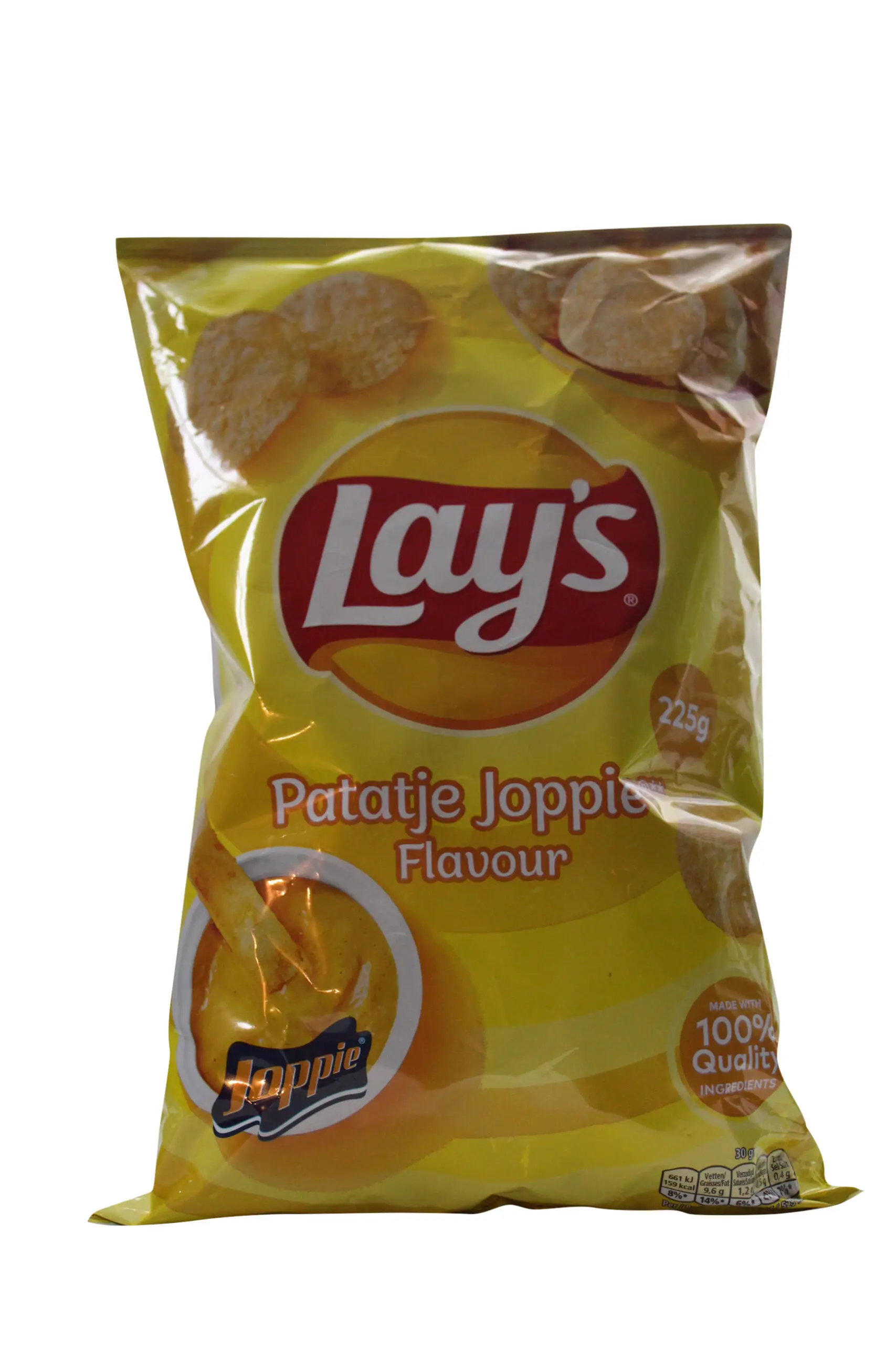 Batatas fritas Lays | Patatje Joppie | Lays Patatje Joppie | Patatje Joppie Lays | Peso total de 7,93 onças