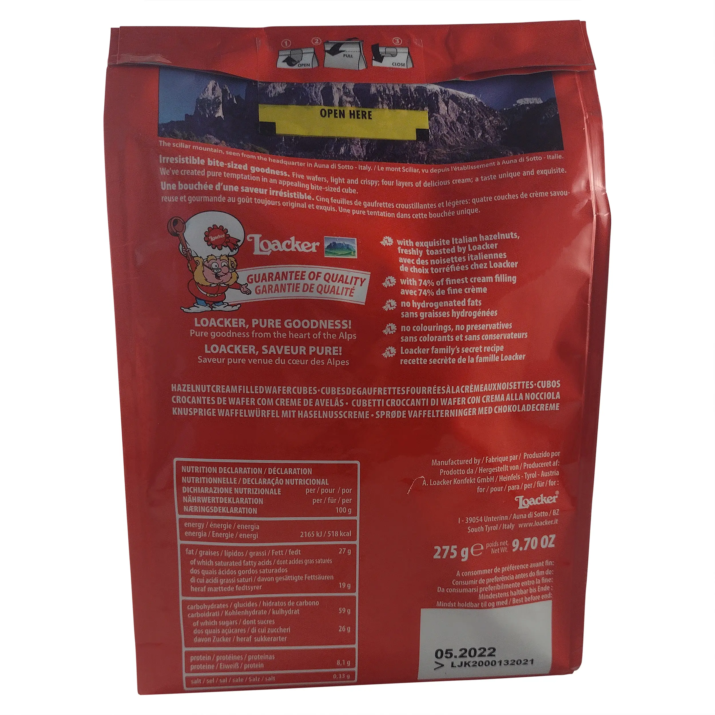 Loackers | Quadratini | Loacker Quadratini Napolitaner | Quadratini Cookie | 9.7 Ounce Total Weight - Image 2
