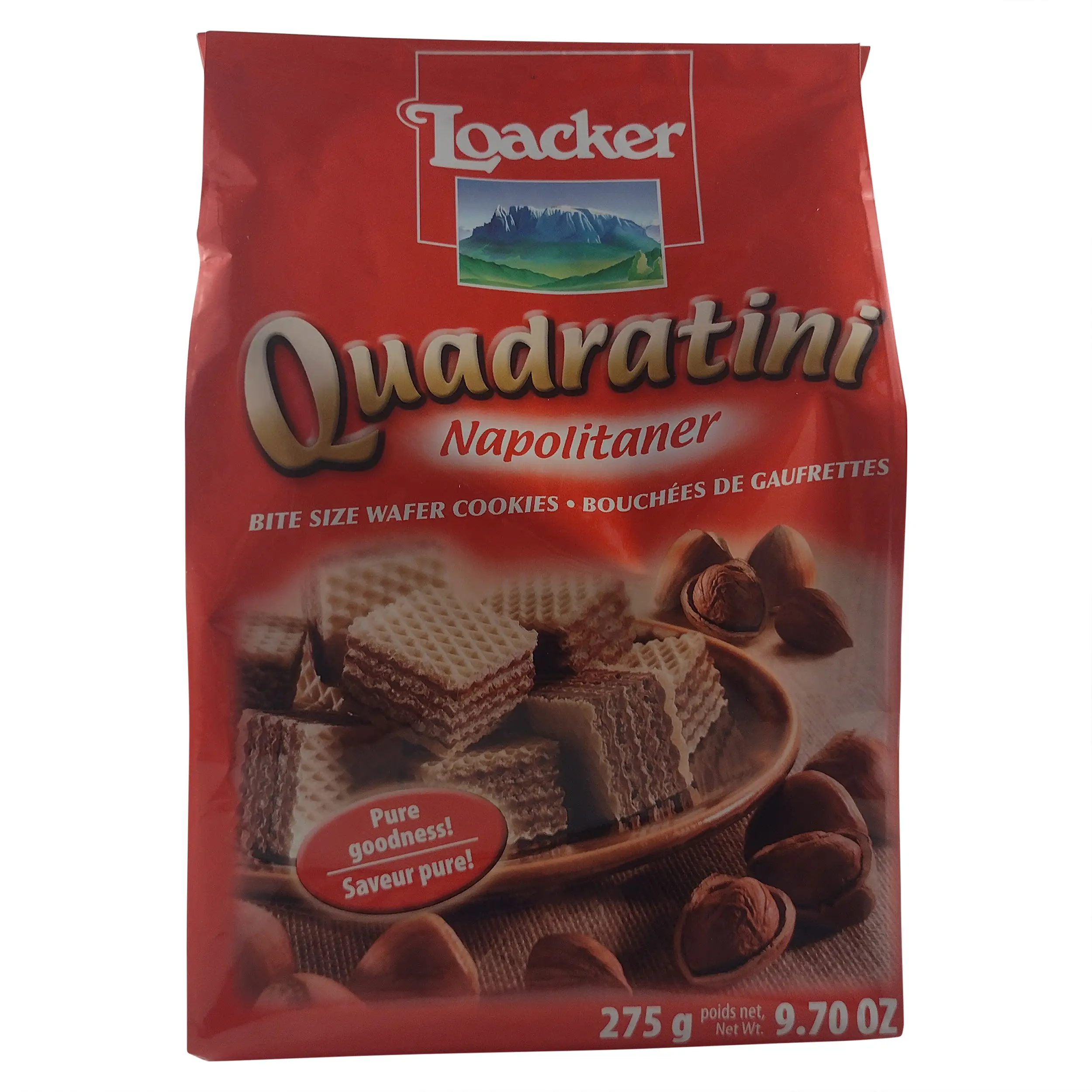 Loackers | Quadratini | Loacker Quadratini Napolitaner | Quadratini Cookie | 9.7 Ounce Total Weight
