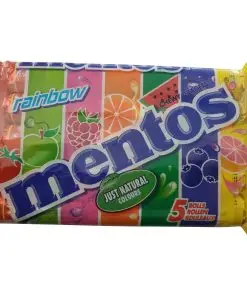 Mentos-Bonbons | Mentos-Frucht | Sieben Geschmacksrichtungen von Mentos | Mentos-Mix | Gesamtgewicht 6,61 Unzen