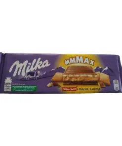 Barres chocolatées Milka | Chocolat Milka | Barre chocolatée Milka XL avec biscuit croustillant et crème au lait | Biscuit Milka | Poids total : 10,58 oz