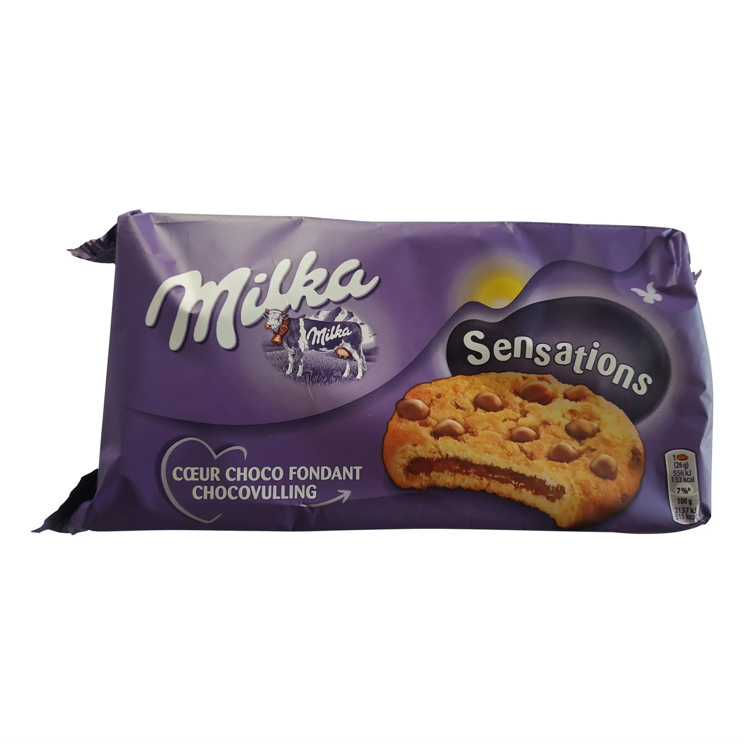 Milka Sensations | Biscoito Milka | Biscoitos com pedacinhos de chocolate Milka e recheio de chocolate macio | Biscoitos Milka | Peso total de 6,41 onças