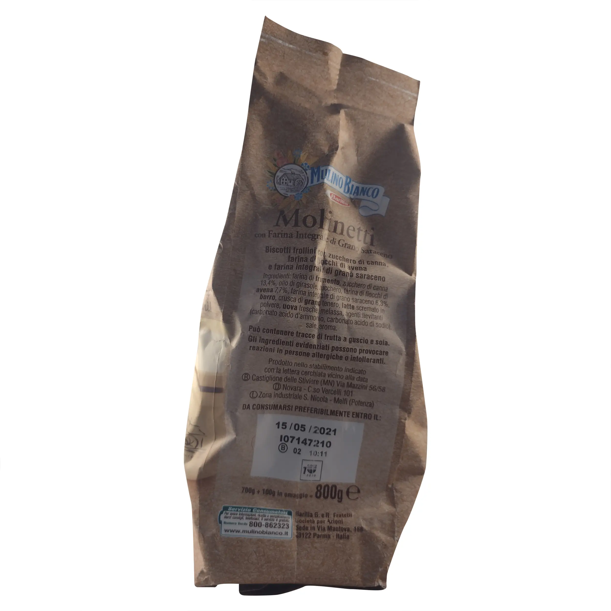 Mulino Bianco | Buckwheat Cookies | Mulino Bianco Molinetti Wholemeal Cookies | Italian Cookies | 28.21 Ounce Total Weight - Image 3