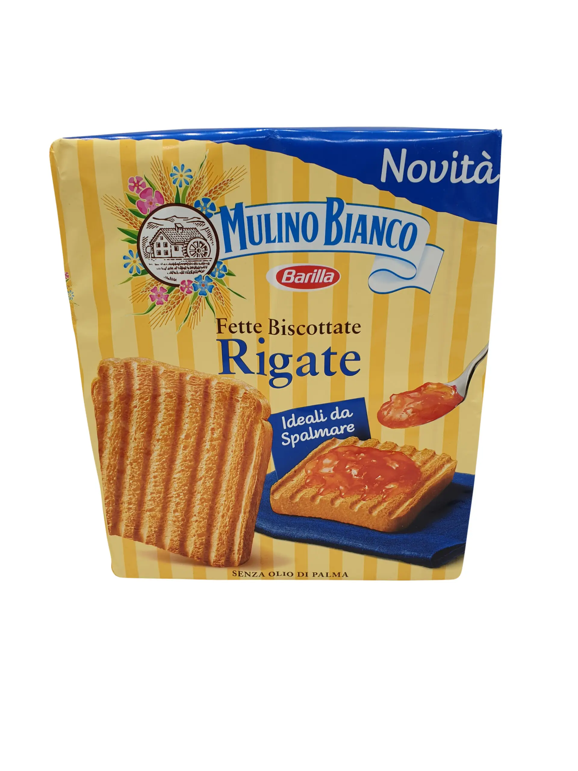 Fette Biscottate Mulino Bianco | Fette Biscottate | Fette Biscottate Mulino Bianco Striped Rusk | Mulino Bianco | 11.11 Ounce Total Weight