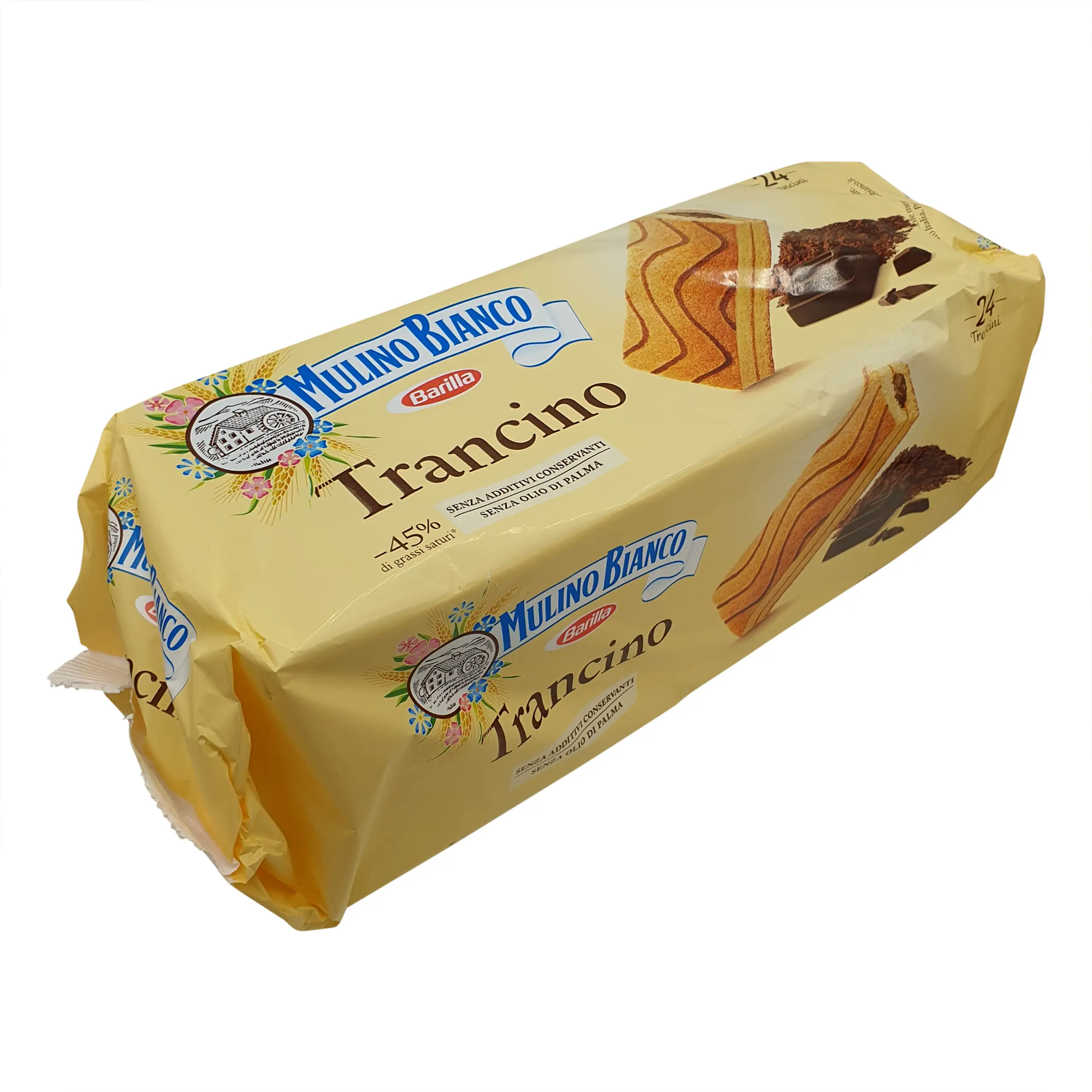 Mulino Bianco | Snacks From Italy | Trancino Cocoa Sponge Cake | Italian Snack Box From Italy | 27.93 Ounce Total Weight