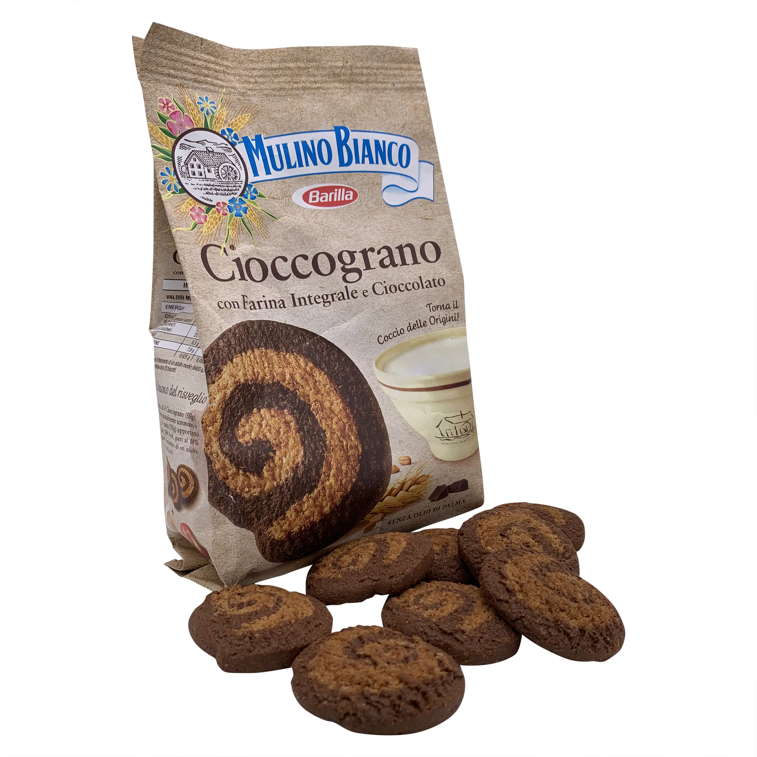 Mulino Bianco | Italian Biscuits | Mulino Bianco Cioccograno With Wholemeal Flour And Chocolate | Italian Cookies | 11.6 Ounce Total Weight - Image 3