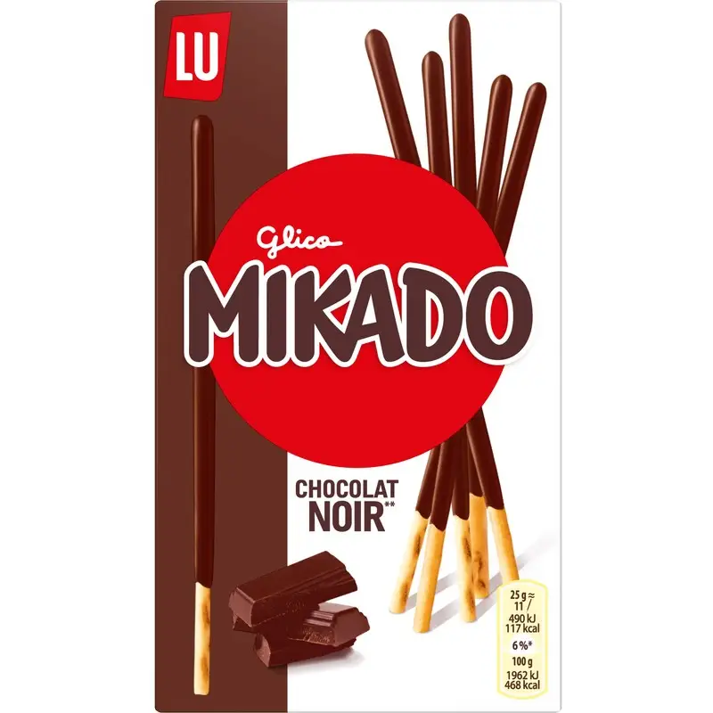 Biscuits LU | Mikado Pure | Biscuits LU | Biscuits français | 2,6 onces au total