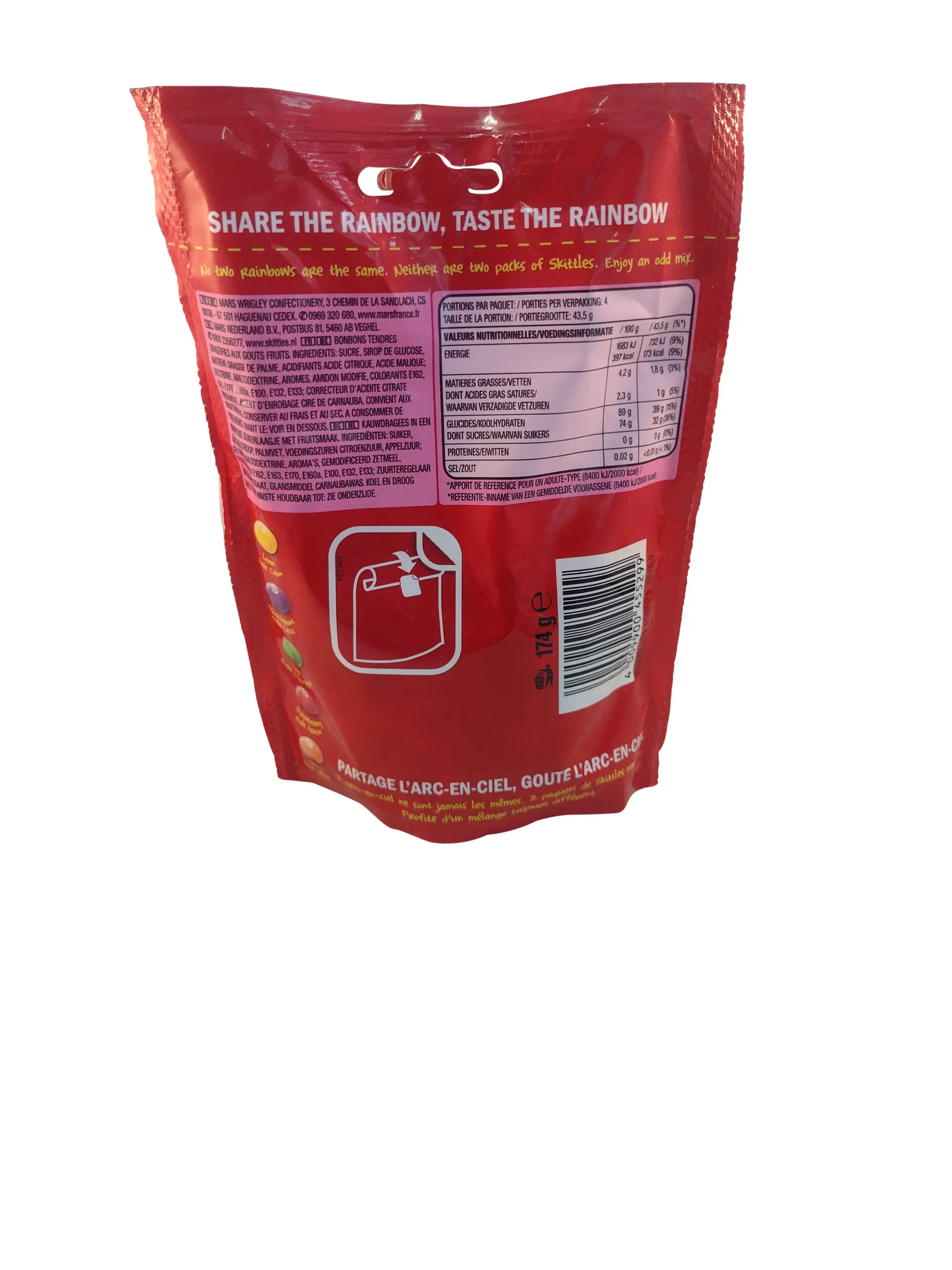 Doces Skittles | Embalagem vertical | Gomas Skittles | Doces Skittles | 173 g no total - Image 3