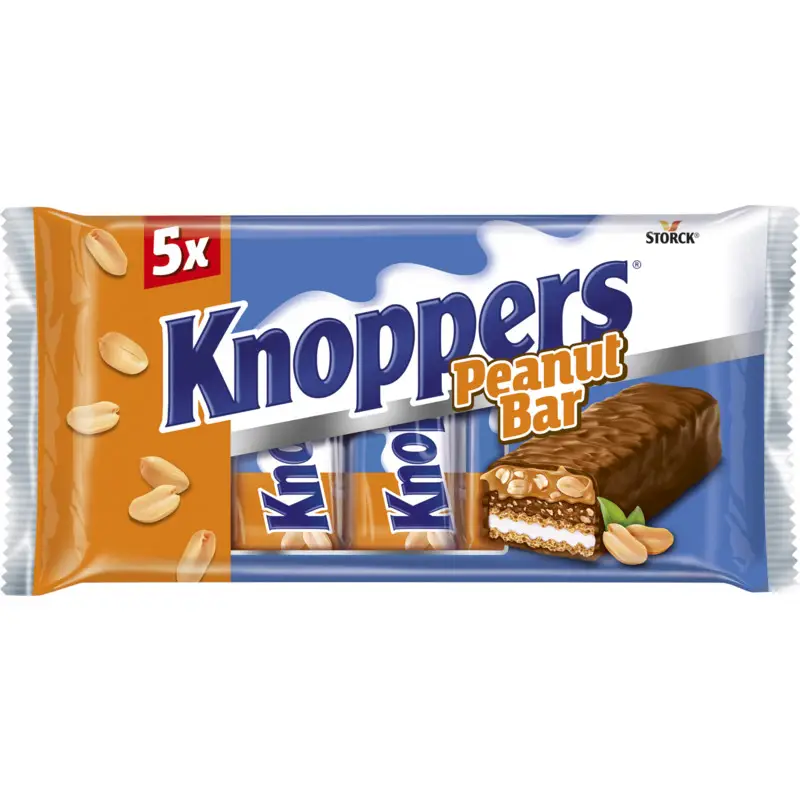 Barra Knoppers | Barra de Amendoim | Wafer Knoppers | Knoppers Riegel | 7 onças no total