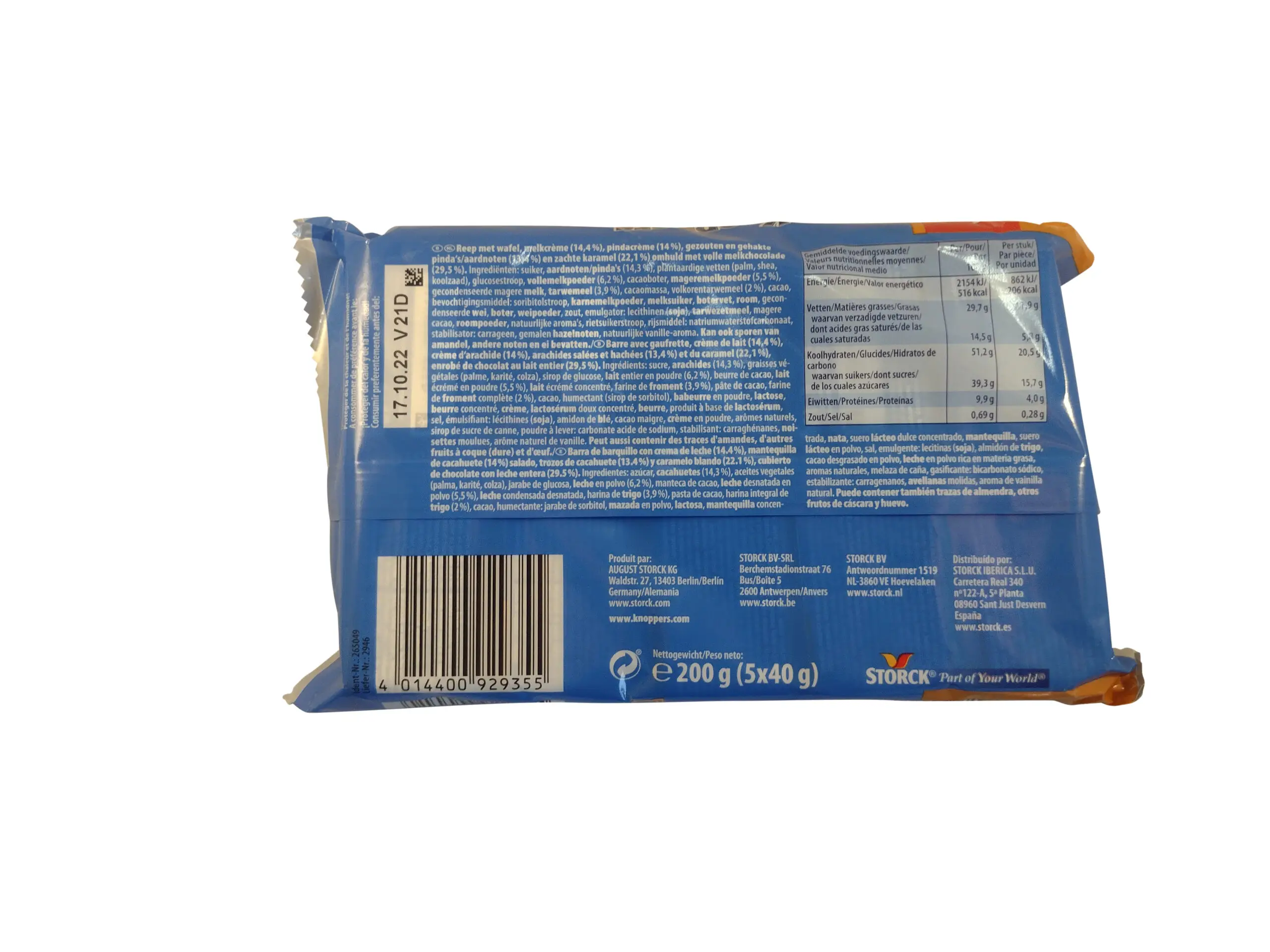 Barra Knoppers | Barra de Amendoim | Wafer Knoppers | Knoppers Riegel | 7 onças no total - Image 3