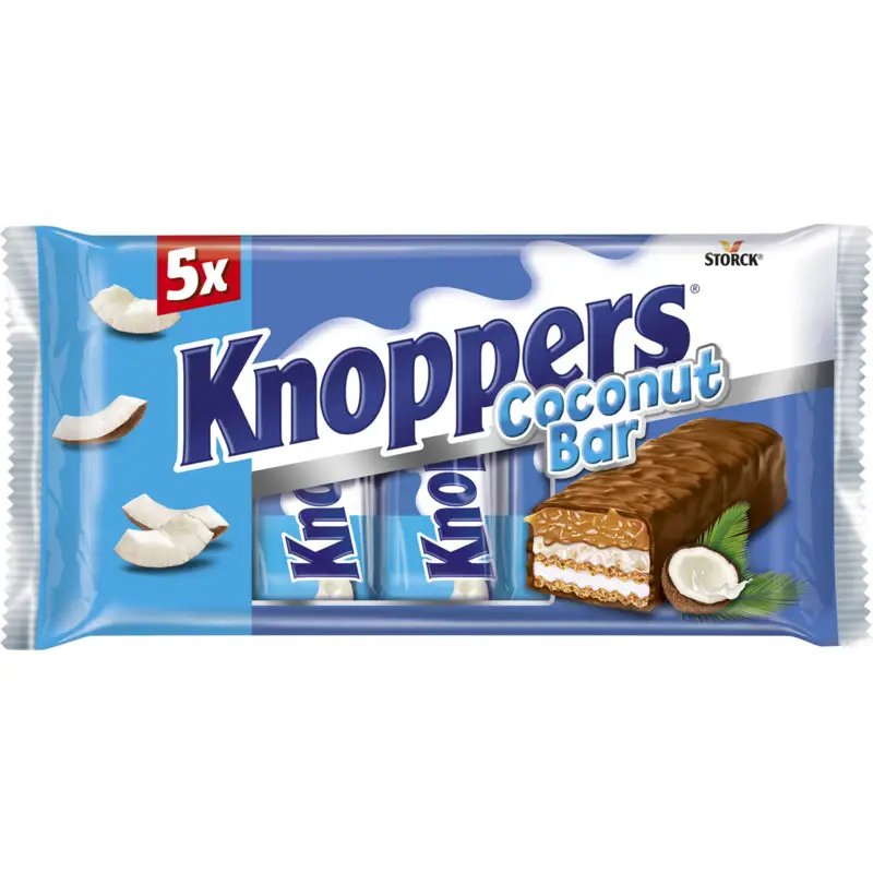 Barra Knoppers | Barra de coco | Wafer Knoppers | Knoppers Riegel | 7 onças no total