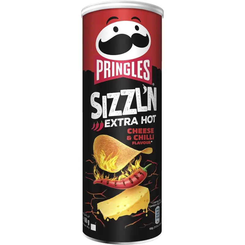 Batatas fritas Pringles | Queijo picante e malagueta | Batatas fritas Pringles | Embalagens a granel Pringles | 5,6 onças no total