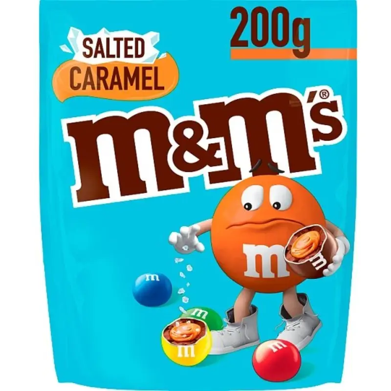 M&M com Caramelo Salgado |  Chocolate | Saco de M&M'S | Doces M&M | 7 onças no total