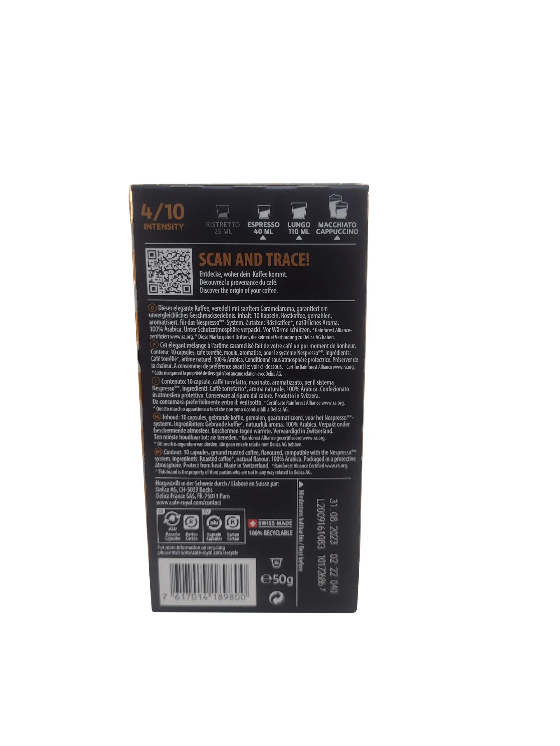 Café Royal Nespresso-Kapseln | Karamell | Café Royal Kaffeekapseln | Café Royal Kaffeekapseln Nespresso-kompatibel | 1,7 Unzen insgesamt – Bild 2