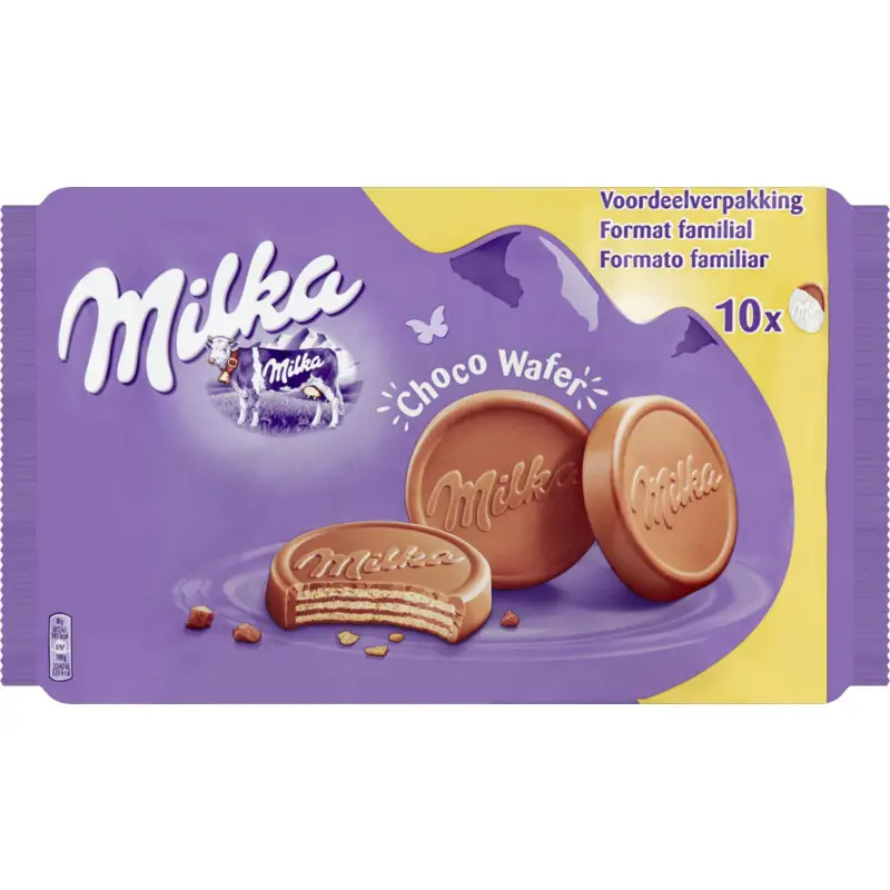 Biscuits Milka | Gaufrette au chocolat | Chocolat Milka | Gaufrettes au chocolat Milka | 10,5 onces au total