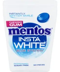 Chicle Mentos | Chicle Mentos Insta White | Chicle Mentos | Caramelos Mentos | 2,6 onzas en total