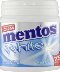 Chicle Mentos | Chicle Mentos blanco menta dulce | Chicle Mentos | Caramelos Mentos | 3,9 onzas en total
