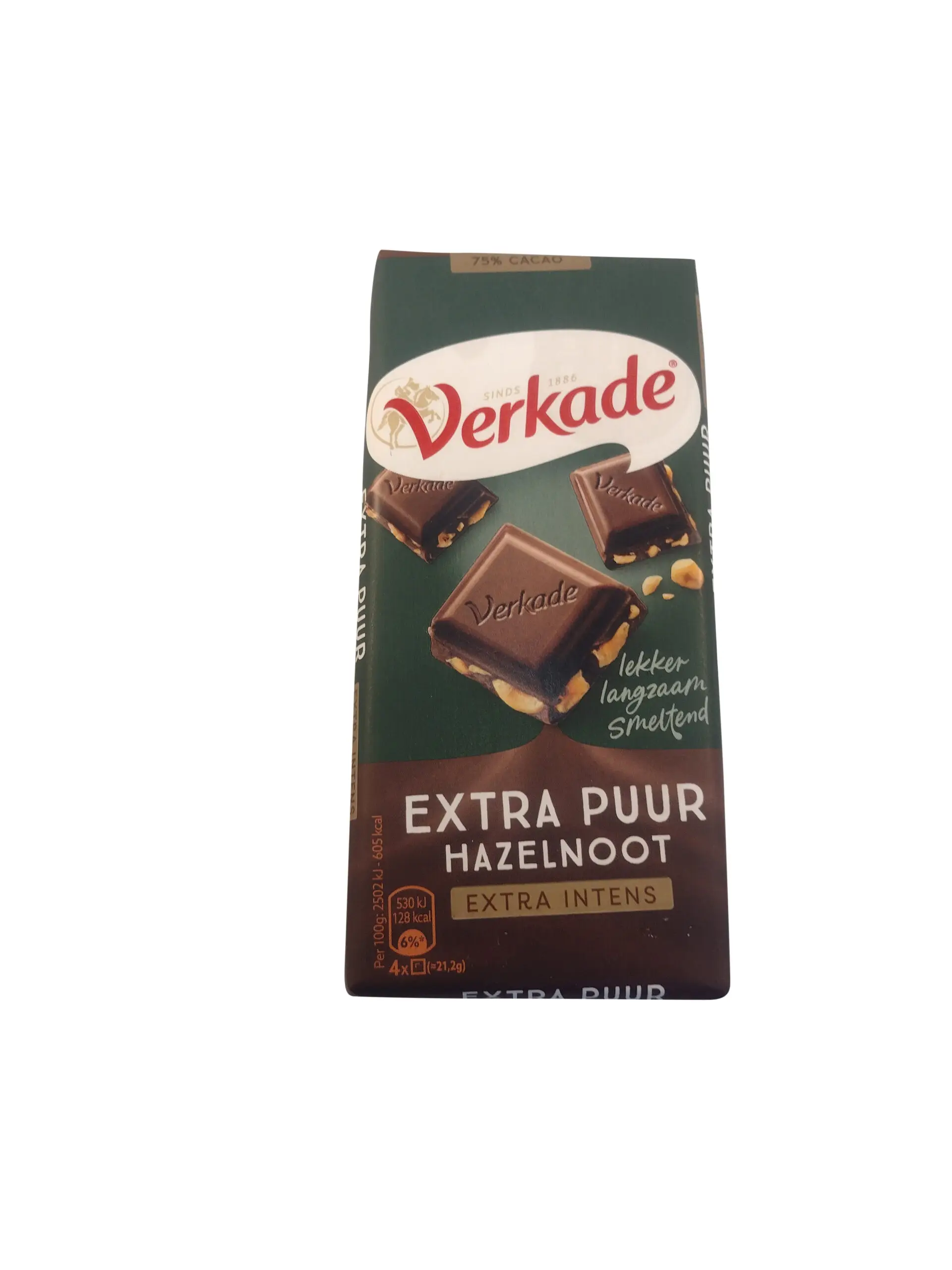 Barra de Chocolate Verkade | Barra de Chocolate Extra Amargo com Avelã | Chocolate Holandês | Chocolate Holandês Verkade | 3,9 onças no total