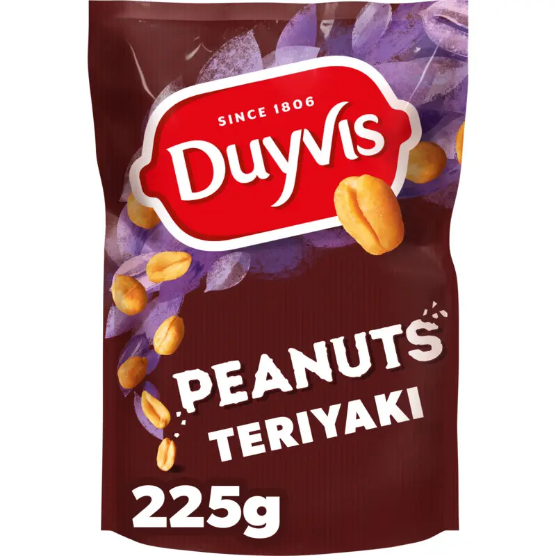 Duyvis Borrelnootjes | Peanuts Teriyaki Marinated | Borrel Nootjes | Duyvis Nuts | 7.9 Ounce Total