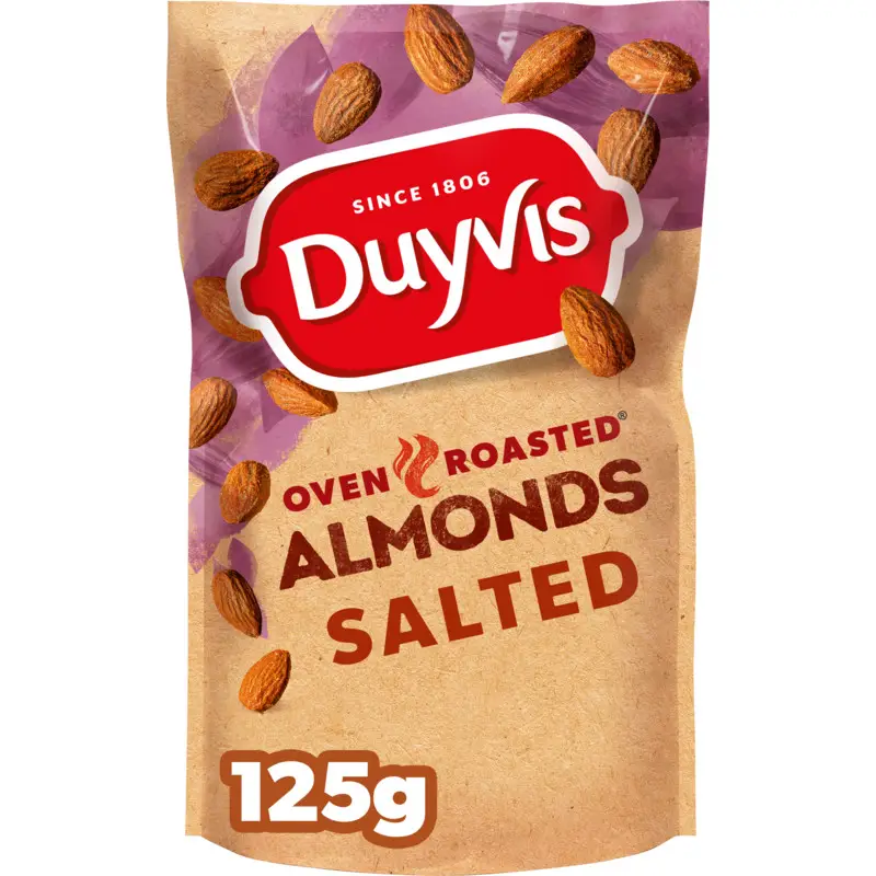 Duyvis Borrelnootjes | Oven Roasted Almonds | Borrel Nootjes | Duyvis Nuts | 4.4 Ounce Total