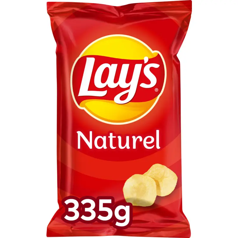 Batatas fritas Lay'S | Natural Party Pack Xxl | Batatas fritas americanas | Batatas fritas Lays | 11,8 onças no total