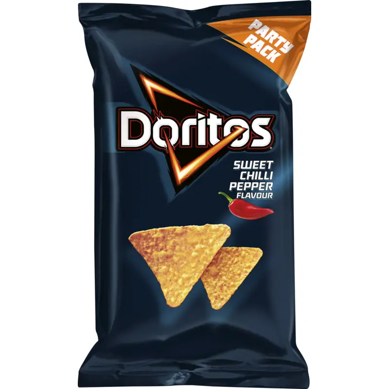 Batatas fritas Doritos | Batatas fritas de tortilha com pimenta doce | Batatas fritas Doritos | Sacos de snacks Doritos | 9,5 onças no total
