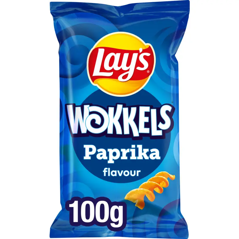 Batatas fritas Lay'S | Wokkels Paprika | Batatas fritas americanas | Batatas fritas Lays | 3,5 onças no total