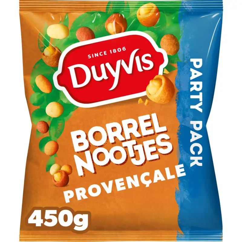 Duyvis Borrelnootjes | Noz-moscada provençal | Borrel Nootjes | Nozes Duyvis | 15,8 onças no total