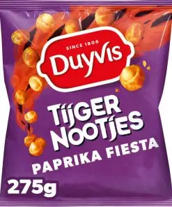 Duyvis Borrelnootjes | Tigernüsse Bell Bell Pepper Fiesta | Borrel Nootjes | Duyvis Nüsse | 9,7 Unzen insgesamt