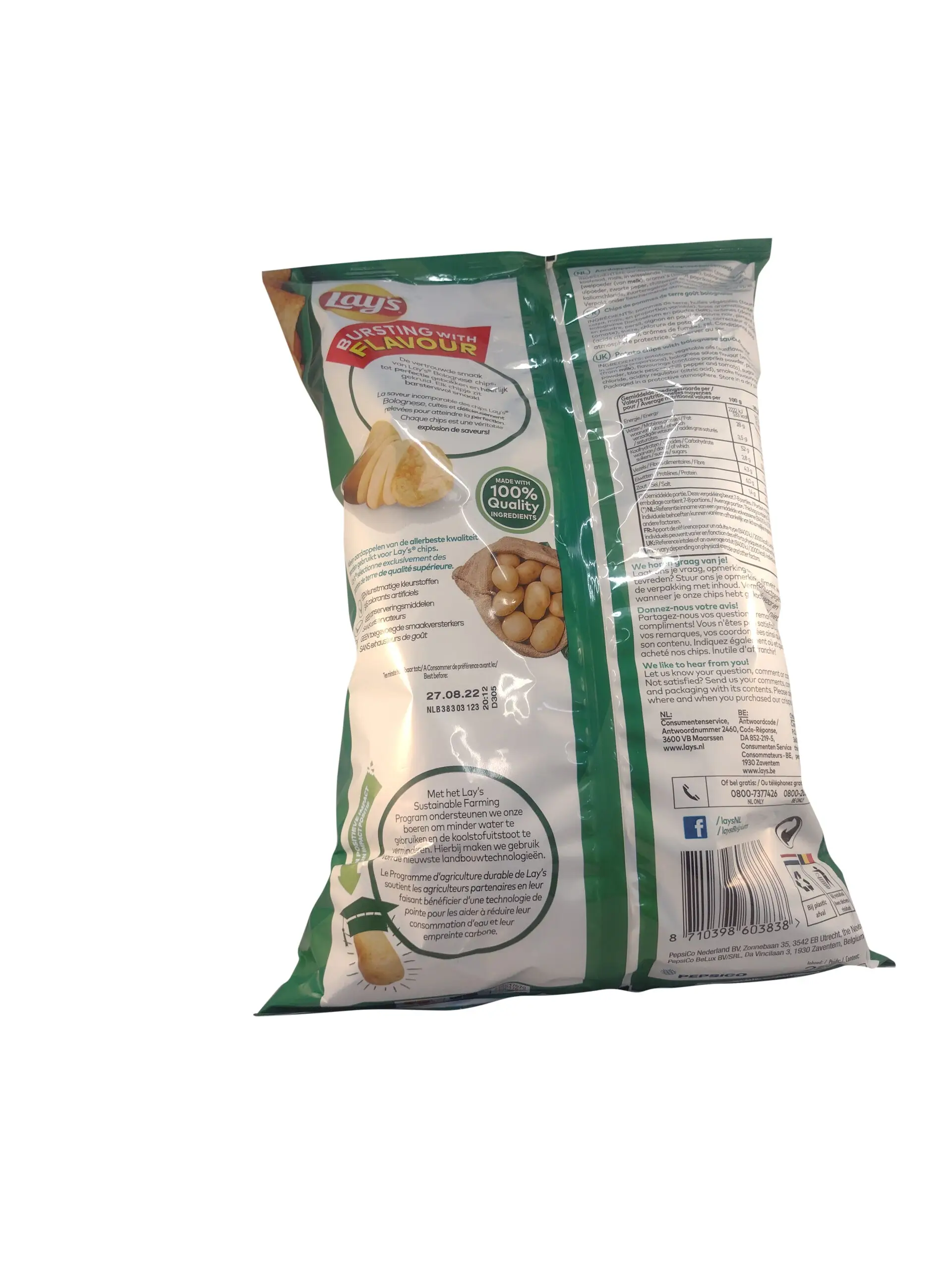 Batatas fritas Lay's | Bolognese Originale | Batatas fritas americanas | Batatas fritas Lays | 7,9 onças no total - Image 3