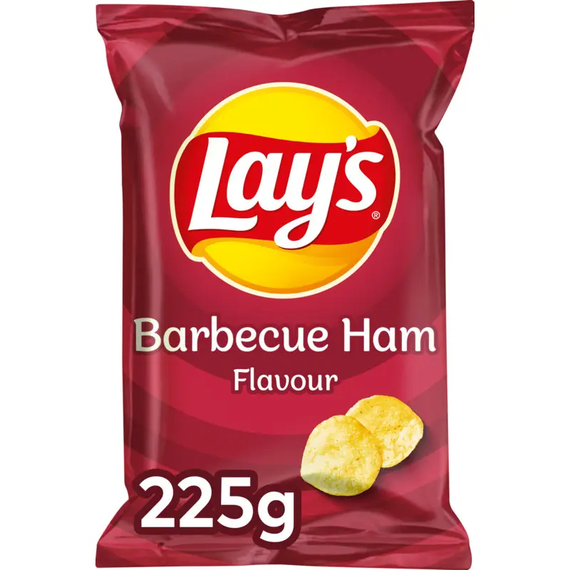 Lay'S Crisps | Bbq Ham | American Crisps | Lays Chips | 7.9 Ounce Total