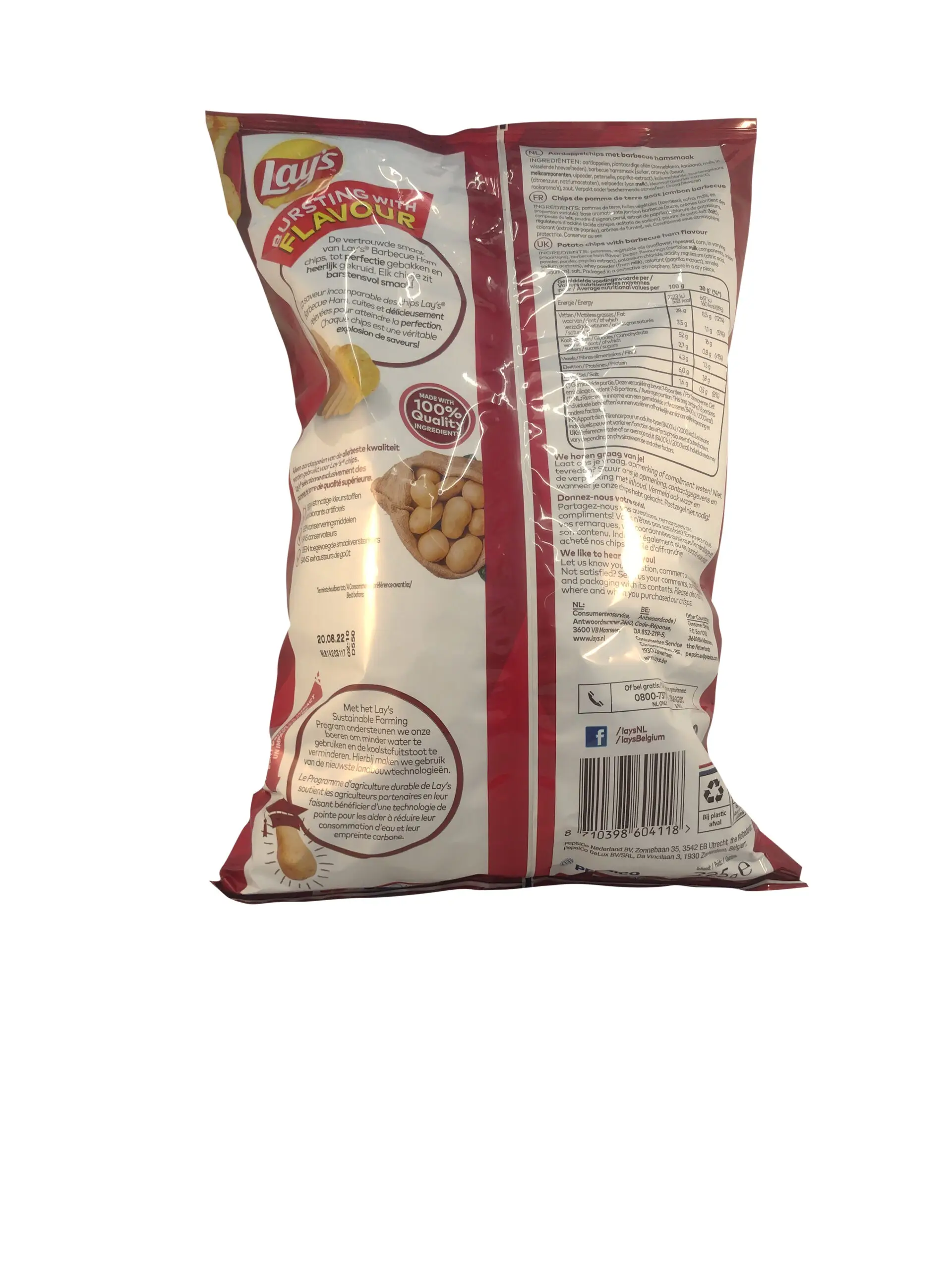 Lay'S Crisps | Bbq Ham | American Crisps | Lays Chips | 7.9 Ounce Total - Image 3
